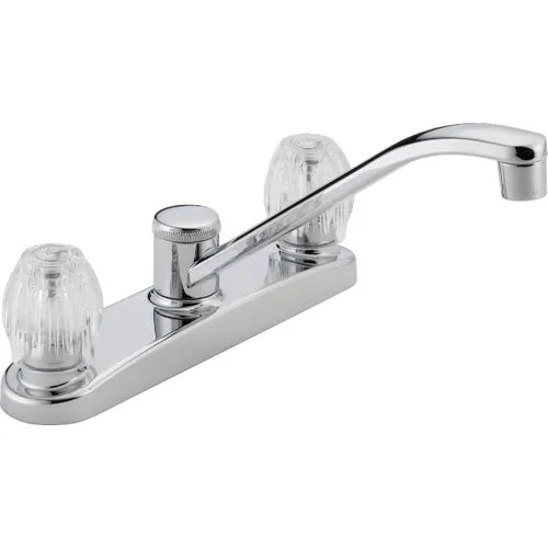 P220LF Peerless Core Double Clear Knob Handles Kitchen Faucet Without Sprayer Image
