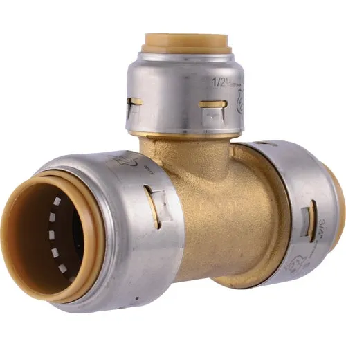 U416LFA SharkBite Brass Reducing Push-to-Connect Tee