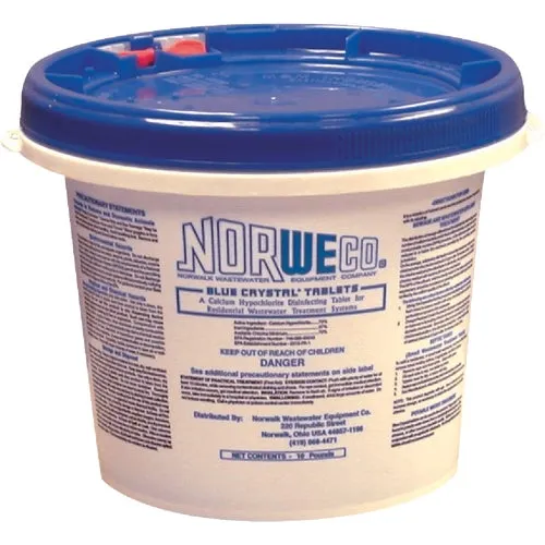 FSB50009 Norweco Residential Disinfecting Sewer Line Cleaner Blue Crystal Tablets