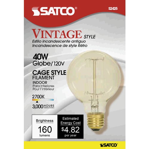 S2425 Satco G25 Vintage Edison Decorative Light Bulb