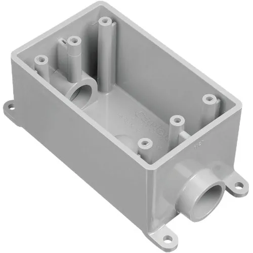E9812ECTN Carlon Rigid Non-Metallic Through Termination Wall Box