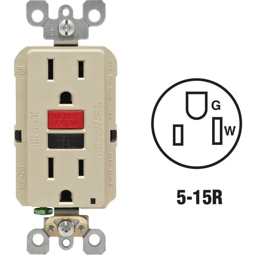 R71-GFNT1-0RI Leviton SmartLockPro Self-Test GFCI Outlet
