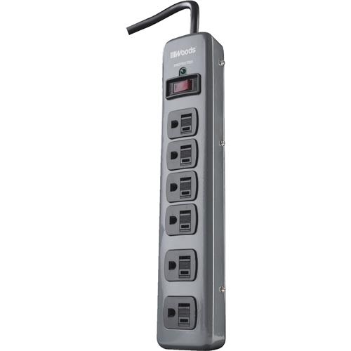 41546 Woods 6-Outlet Surge Protector Strip
