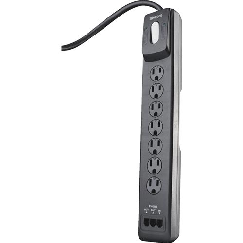 41626 Woods 7-Outlet Resettable Surge Protector Strip