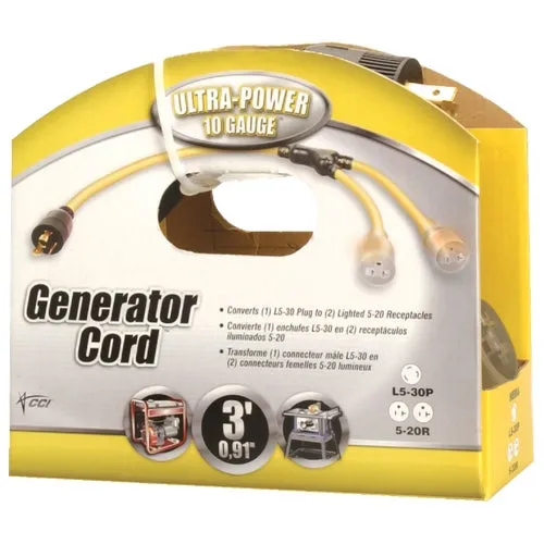 19158802 Coleman Cable Ultra-Power 10/3 Generator Cord