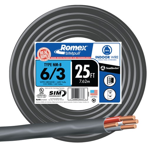 63950005 Romex 6-3 NMW/G Electrical Wire