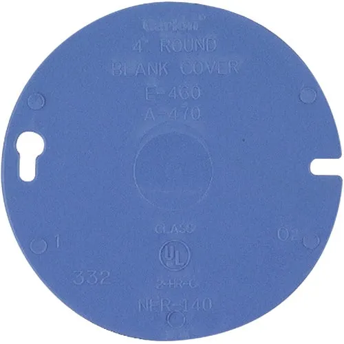 E460RCAR Carlon Blank Round Box Cover