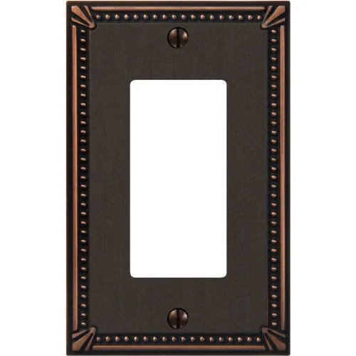 74RDB Amerelle Imperial Bead Cast Metal Rocker Decorator Wall Plate
