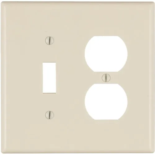 003-80505-00W Leviton Mid-Way Combination Wall Plate