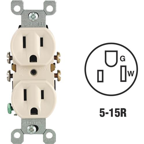216-05320-TCP Leviton Shallow Grounded Duplex Outlet