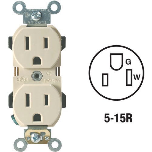 R71-5252-0IS Leviton Industrial Grade Duplex Outlet