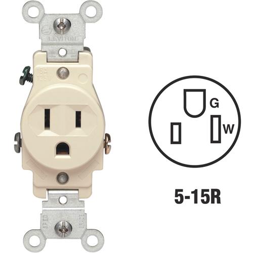 S12-5801-KWS Leviton Commercial Grade Shallow Single Outlet