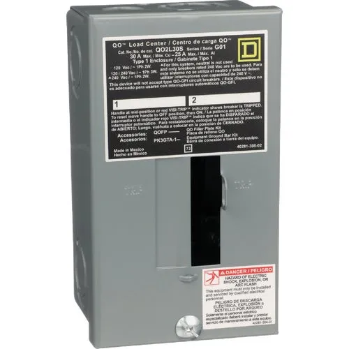 QO24L70SCP Square D QO Indoor Main Lug Load Center