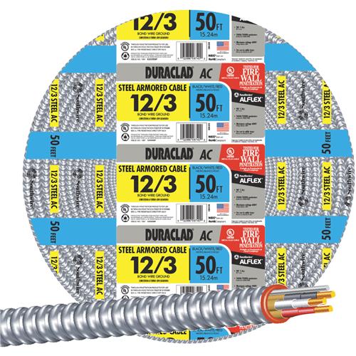 55275022 Southwire 12/3 Steel Armored Cable Electrical Wire