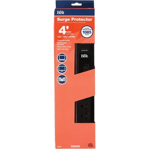 LTS-7PC-C/A14 Do it Best Multimedia With Coax Cable Surge Protector Strip