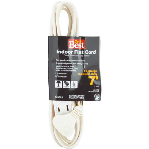 IN-PT2163-8I-3PK Do it Best 16/2 Flat Plug Extension Cord