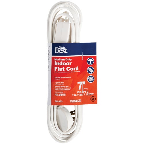 IN-PT2163-8I-3PK Do it Best 16/2 Flat Plug Extension Cord