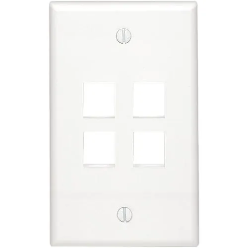 C62-41080-6WP Leviton Quickport Flush Mount Wall Plate
