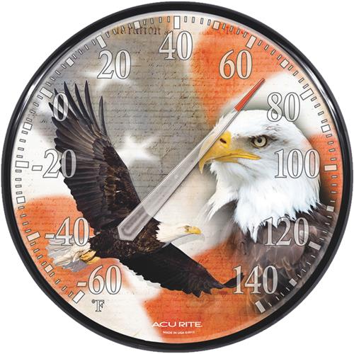 1930 AcuRite Eagle/Flag Indoor And Outdoor Thermometer