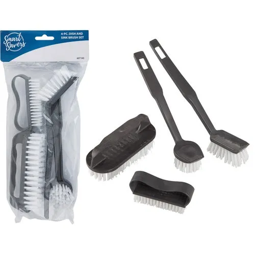 HV402(PBH) Smart Savers 4 Piece Scrub Brush Set