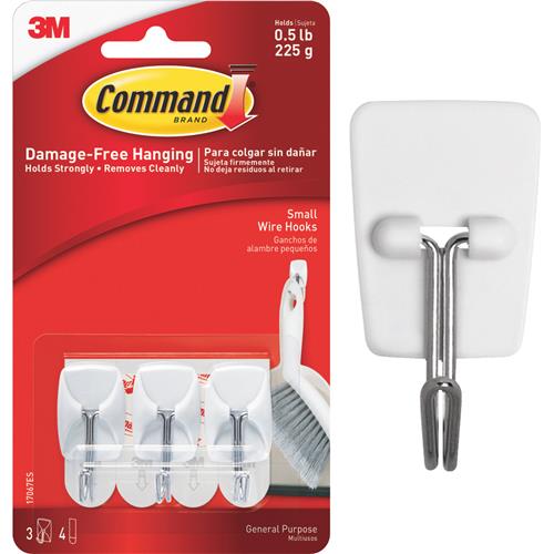 17067CLR-ES-3PK 3M Command Wire Adhesive Hook