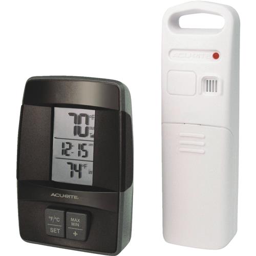 00606A3 AcuRite Wireless Clock Indoor & Outdoor Thermometer