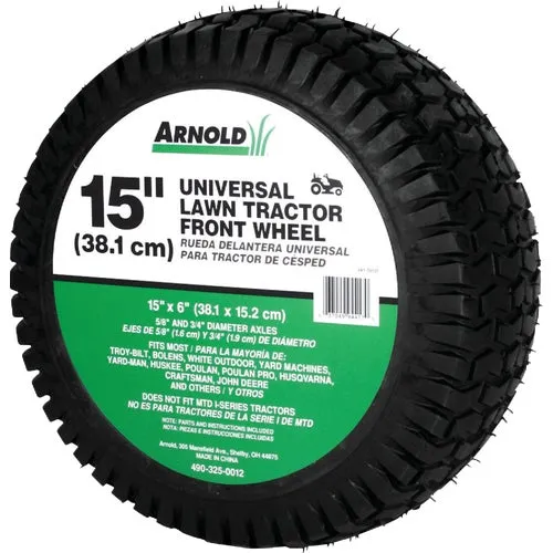 490-325-0012 Arnold 15 In. Universal Lawn Tractor Mower Wheel