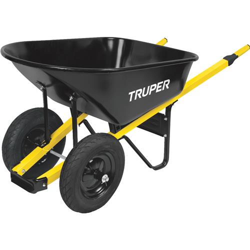 TS6-2W Truper Landscaper Dual Wheel Steel Wheelbarrow