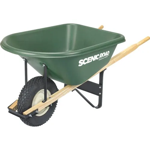 G6-1K Scenic Road Single Wheel Heavy Duty Poly Wheelbarrow