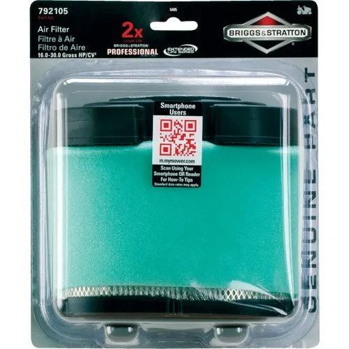 5405K Briggs & Stratton 792105 16 To 30 HP Paper Engine Air Filter With 792303 Pre-Cleaner