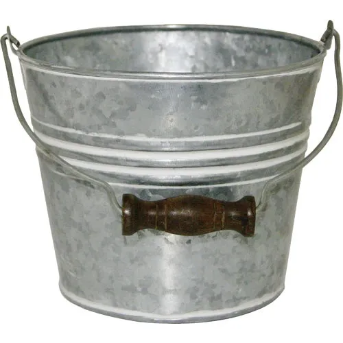 MPT01624 Robert Allen Vintage Banded Metal Planter