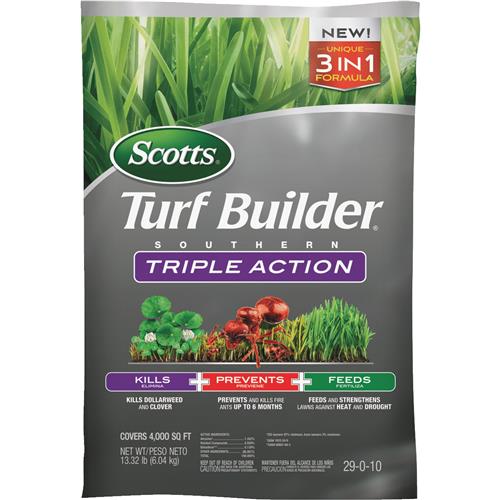 26007B Scotts Turf Builder Southern Triple Action Lawn Fertilizer With Weed Killer