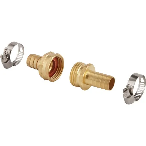 GB9412-3/4+GB9411-3/4 Best Garden Heavy-Duty Brass Hose Mender
