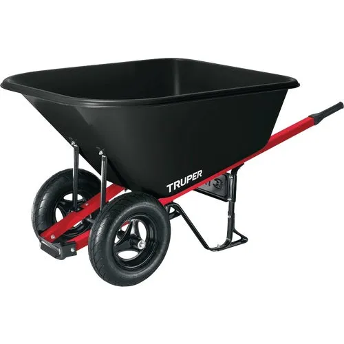 PP10 Truper Contractor Poly Wheelbarrow with Dual Wheels