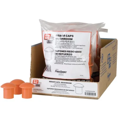 CAPMUSH25R Grip-Rite Mushroom Rebar Cap