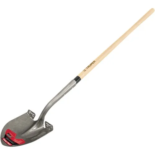 PRL-RBA-SP Truper Pro Wood Handle Industrial Round Point Shovel