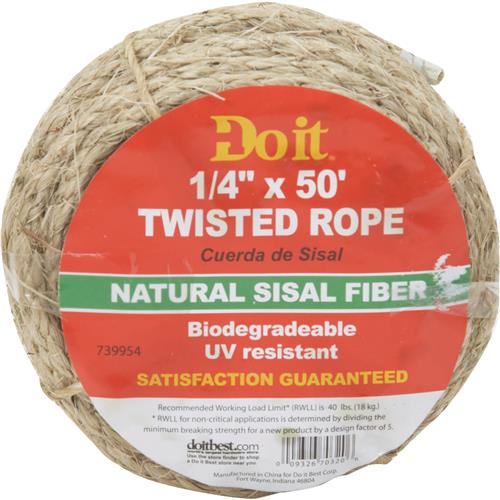 739623 Do it Best Twisted Sisal Packaged Rope