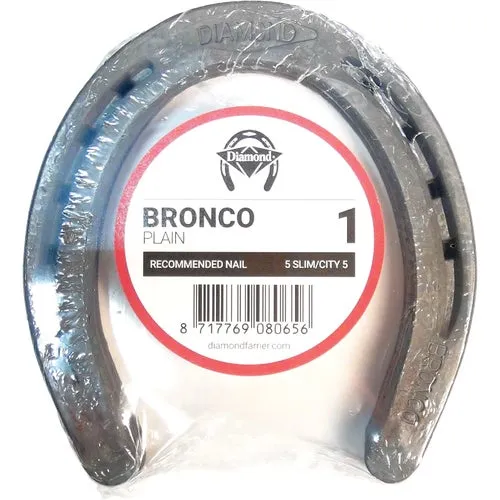 1PLAINPR Diamond Plain Bronco Horseshoe