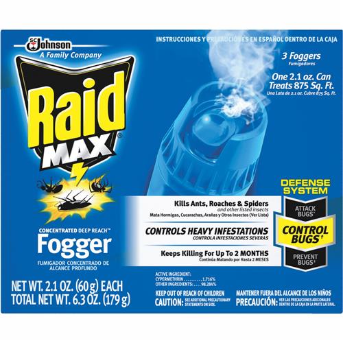 12565 Raid Max Concentrated Deep Reach Indoor Insect Fogger