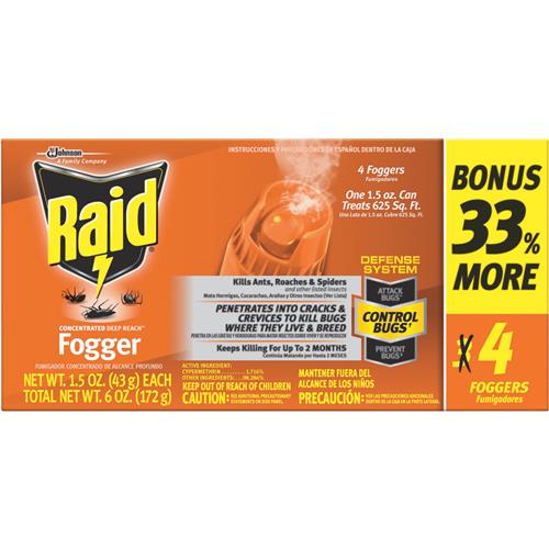 74251 Raid Concentrated Deep Reach Indoor Insect Fogger