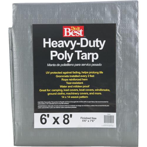 768592 Do it Best Heavy-Duty Silver Poly Tarp