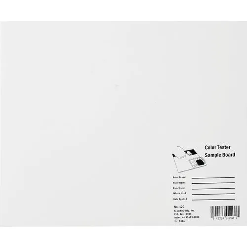 120 FoamPro Color Tester Sample Board 120, color, tester