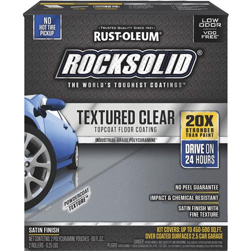 317382 Rust-Oleum RockSolid Textured Clear Topcoat Floor Coating Kit