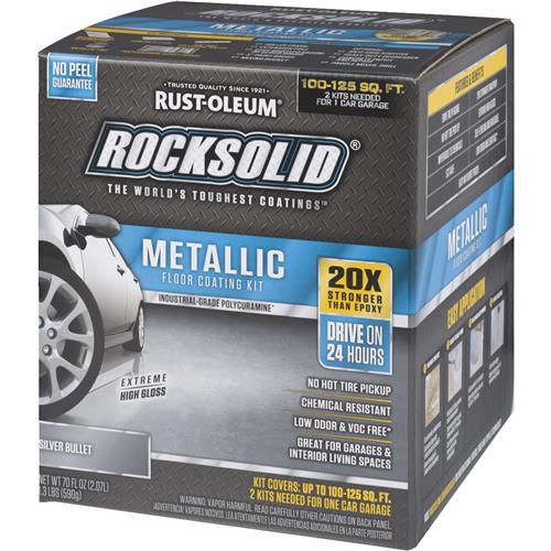 286893 Rust-Oleum RockSolid Metallic Floor Coating Kit