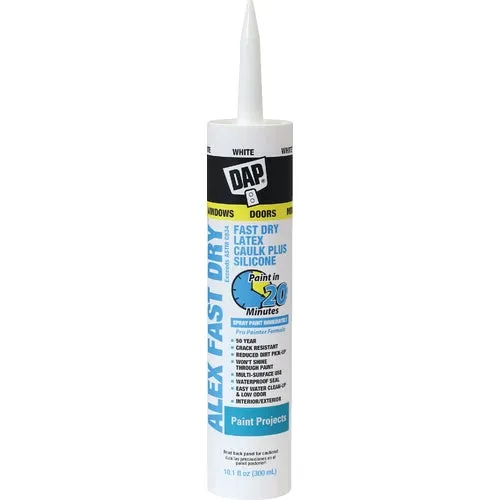 18425 Dap Alex Fast Dry Siliconized Acrylic Latex Caulk