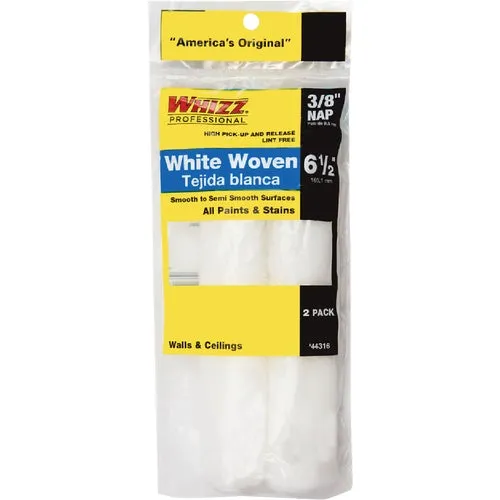 44316 Whizz White Woven Fabric Roller Cover