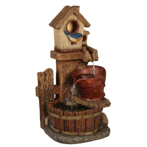 WXF03776 Best Garden Birdhouse Fountain