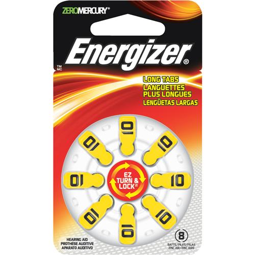 AZ10DP-8 Energizer EZ Turn & Lock Hearing Aid Battery