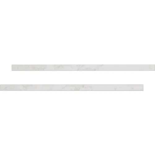160100 VT Industries Stretta Laminate Countertop White Marble End Cap Kit