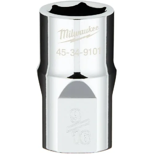 45-34-9101 Milwaukee 1/2 In. Drive Socket w/FOUR FLAT Sides